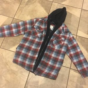 Men’s flannel zip up sweatshirt